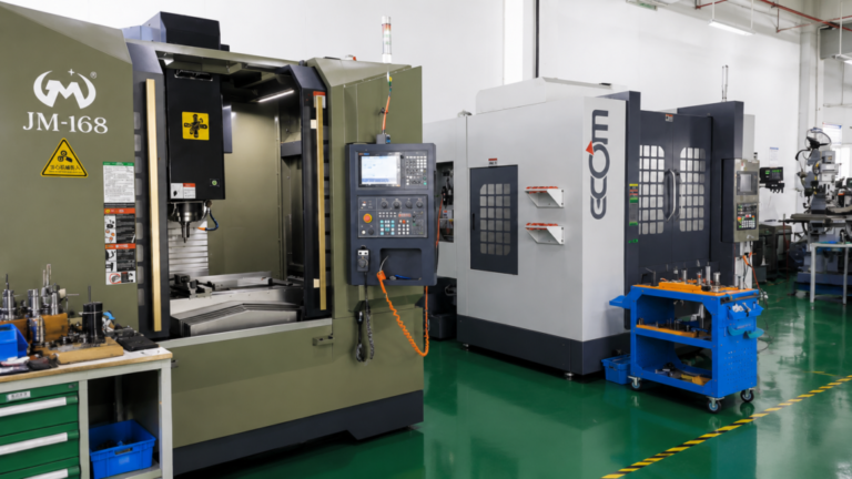 CNC machining centers in the PeiParts factory