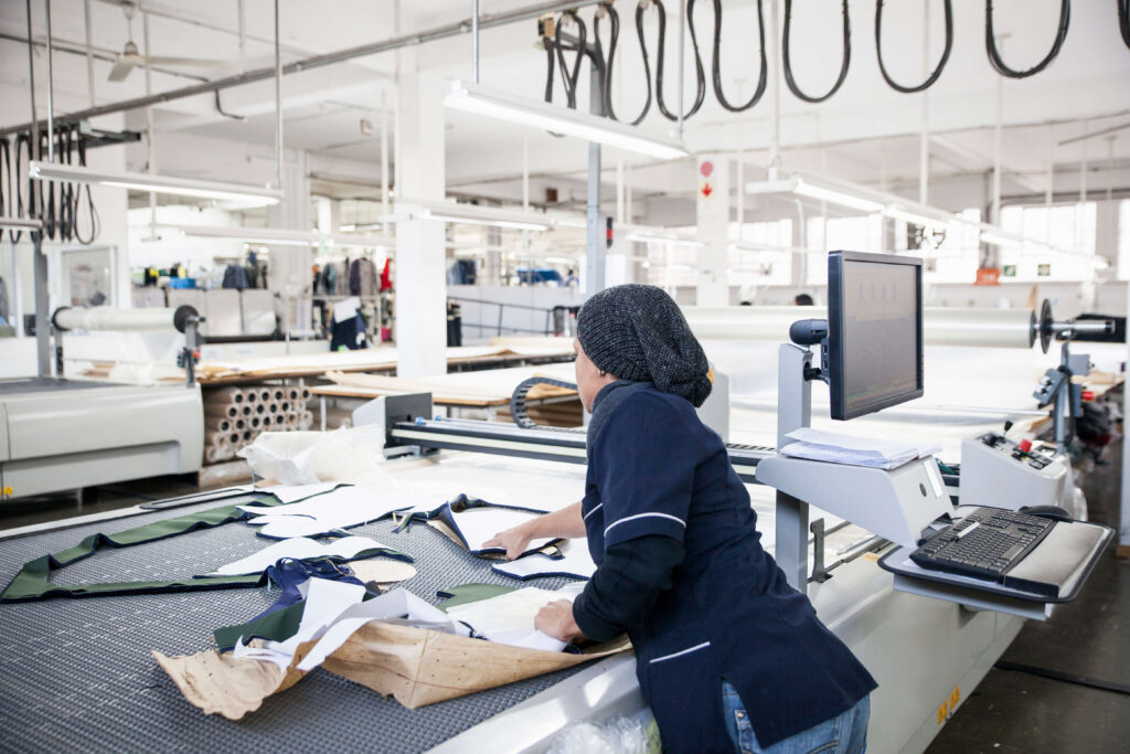 Garment cutting room