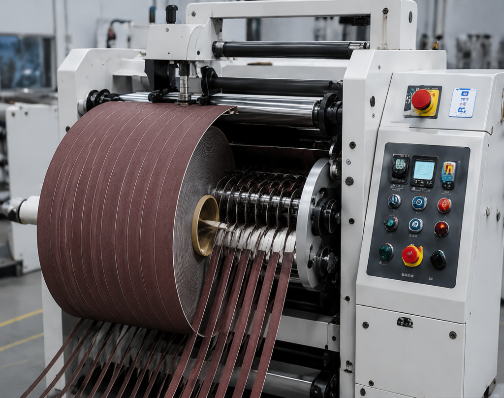 Sharpening belt production